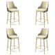 HANAH HOME Set barskih stolica Enox 4/1, krem/zlatna - 240CHR1348