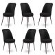 HANAH HOME Set trpezarijskih stolica 6/1 Dexa, crna - 240CHR1405