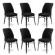 HANAH HOME Set trpezarijskih stolica Flex 6/1, crna - 240CHR1420