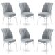 HANAH HOME Set trpezarijskih stolica Flex 6/1, siva/bela - 240CHR1431