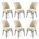 HANAH HOME Set trpezarijskih stolica 6/1 Flex, krem - 240CHR1449
