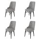 HANAH HOME Set trpezarijskih stolica Pare 4/1, siva/crna - 240CHR1504
