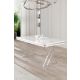 HANAH HOME Trpezarijski sto Vals, mermer bela/hrom - EP3056720