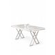 HANAH HOME Trpezarijski sto Vals, mermer bela/hrom - EP3056720