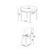 HANAH HOME Set trpezarijski sto i stolice 4/1 Tor, tamno braon/krem - EP3132544