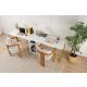 NORDURE Radni sto Twin, bela/zlatna - EP3002751