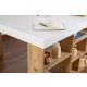 NORDURE Ugaoni radni sto Vesper, bela/tamno braon - EP3056729