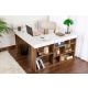 NORDURE Ugaoni radni sto Vesper, braon/bela - EP3056732