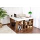 NORDURE Ugaoni radni sto Vesper, braon/bela - EP3056732