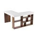 NORDURE Ugaoni radni sto Vesper, braon/bela - EP3056732