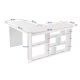 NORDURE Ugaoni radni sto Vesper, bela - EP3056735