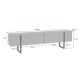 NORDURE TV komoda Serenity, bela/crna - EP3056750