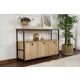 NORDURE Komoda Solace, svetlo braon/crna - EP3056753