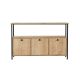 NORDURE Komoda Solace, svetlo braon/crna - EP3056753
