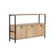 NORDURE Komoda Solace, svetlo braon/crna - EP3056753