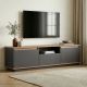 NORDURE TV komoda Sentinel, antracit/braon - EP3056777