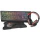 TRUST Gaming žični set Ziva, tastatura, slušalice, miš, podloga - 24233