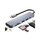 KETTZ Adapter Tip C 6/1 4K HDMI/USBx2/SD/TF/USB-C/PD 87W KT-601G - 245098