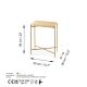 HANAH HOME Pomoćni sto Shb-003-A, braon/zlatna - EP3056795