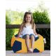 ATELIER DEL SOFA Baštenski lazy bag za decu Football kids - žuta/tamnoplava - 248FRN1138