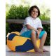 ATELIER DEL SOFA Baštenski lazy bag za decu Football kids - žuta/tamnoplava - 248FRN1138
