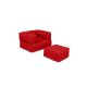 ATELIER DEL SOFA Baštenski lazy bag za decu 2u1 Kids single seat, crvena - 248FRN1220