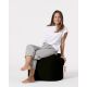 ATELIER DEL SOFA Baštenski lazy bag - tabure Square, crna - 248FRN1306