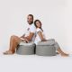 ATELIER DEL SOFA Baštenski lazy bag - tabure Round, siva - 248FRN1311
