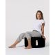 ATELIER DEL SOFA Baštenski lazy bag - tabure Round, crna - 248FRN1318