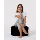 ATELIER DEL SOFA Baštenski lazy bag - tabure Round, crna - 248FRN1318