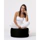 ATELIER DEL SOFA Baštenski lazy bag - tabure Round, crna - 248FRN1318
