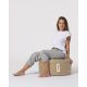ATELIER DEL SOFA Baštenski lazy bag - tabure Round, krem - 248FRN1321