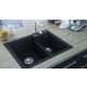 SANDONNA Dvodelna granitna sudopera 79x51cm Edyta, mat crna - 2497-1-1-1-1