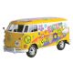 MOTOR MAX Metalni model kombija 1:24 Volkswagen Type 2 Flower power Hippie - 25-79575