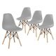 LEMON PLANET Set trpezarijskih stolica Aurora 4/1, siva - EP2877821