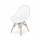 SKANDI Trpezarijska stolica, bela - 25-KS008