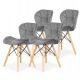 LEMON PLANET Set trpezarijskih stolica Freja 4/1, siva - EP2877833