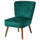 ENA Zelena plišana fotelja 60x65x76cm - 25808