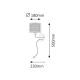 Rabalux Zidna lampa Anastasia E27 1x MAX 60 + LED 1W hrom (2629) - 2629