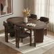 NORDURE Set trpezarijski sto i stolice 4/1 Meridia, tamno braon - EP3132667