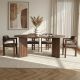 NORDURE Set trpezarijski sto i stolice 4/1 Meridia, tamno braon - EP3132667