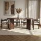 NORDURE Set trpezarijski sto i stolice 4/1 Meridia, tamno braon/bela - EP3132661