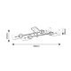Rabalux Plafonjera Prudence E27 4x MAX 40W crna (2672) - 2672-1