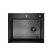 SANDONNA Inox sudopera sa dozerom, korpicom i daskom 60x50cm HD6050R, crna - 2710-1-1