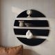 HANAH HOME Zidna polica Vlnt118Syh, crna - EP3056819