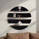 HANAH HOME Zidna polica Vlnt118Syh, crna - EP3056819