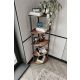 HANAH HOME Ugaona polica za knjige Bookcase 5, braon - 282PTR1103