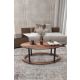 HANAH HOME Klub sto Hole Ellipse, braon/crna - EP3056900