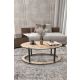 HANAH HOME Klub sto Hole Ellipse, svetlo braon/crna - EP3056915