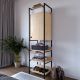 HANAH HOME Ormar-polica za predsoblje Poyraz, braon/crna - 285LCV1157